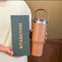 SITARAYURI Leak-Proof Insulated Stainless Steel Tumbler with Dual-Lid & Handle 900ml