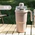 Sitarayuri 600ml Stainless Steel Vacuum Insulated Tumbler with Handle and Dual-Lid