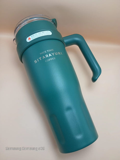 SITARAYURI 1182ml Premium Insulated Travel Tumbler with Handle & Straw