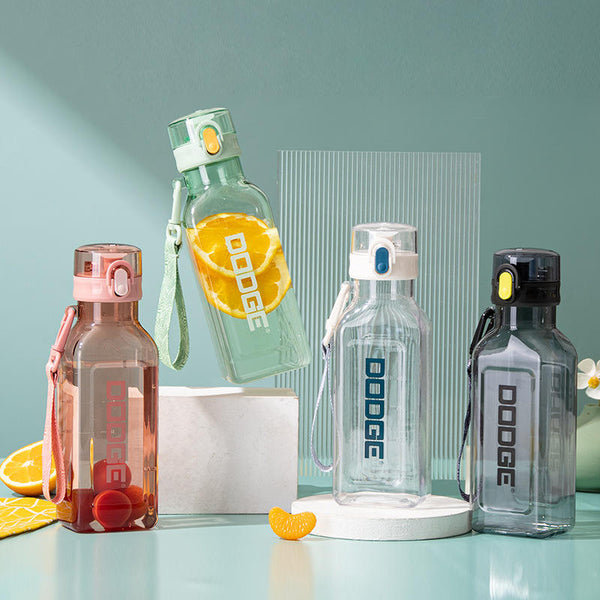 Dodge 700ml Square Sports Water Bottle | Leakproof Tritan Gym Flask