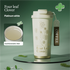 Four-Leaf Clover Insulated Coffee Tumbler – 500ml Stainless Steel Travel Mug with 2-Way Lid, Straw & Strap