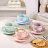 Cute Ceramic Cloud Coffee Cup with Saucer