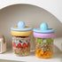 Portable Overnight Oats Jars with Spoon & Handle – 500ml Leakproof Glass Yogurt Parfait Cups