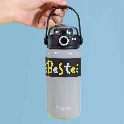 500ml Stainless Steel Insulated Water Bottle – Leak-Proof Vacuum Flask with Silicone Sleeve & Carry Handle