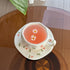 Floral Ceramic Coffee Cup & Saucer Set