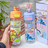 Kids Water Bottle with 3D Character Lid & Straw - 530ml BPA-Free Tritan Leak-Proof Bottle