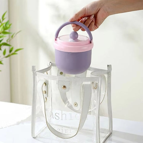Stainless Steel Thermal Lunch Box – Portable Insulated Breakfast Cup 500ml
