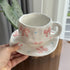 Cute Pink Bow Coffee Cup with Matching Saucer