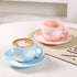 Cute Ceramic Cloud Coffee Cup with Saucer