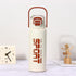 Insulated Sports Water Bottle - 600ml Vacuum Sealed Stainless Steel Thermal Flask with Handle, Leak-Proof Gym Reusable Water Bottle