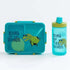 Kids Bento Lunch Box with Matching Water Bottle Set – 2-Compartment Leak-Proof School Tiffin with Spoon & Fork (Shark, Mermaid, Unicorn, T-Rex Designs)