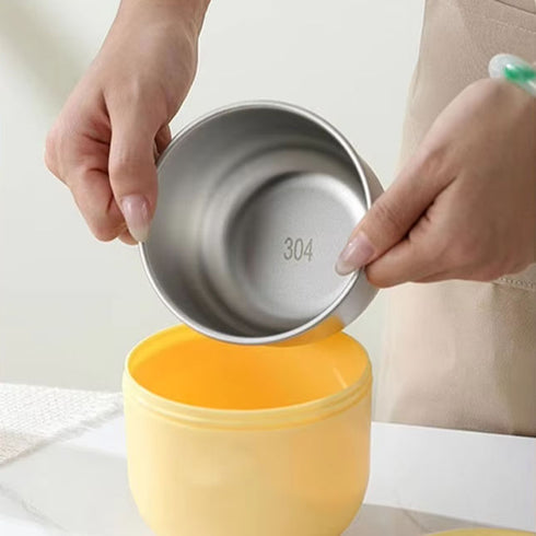 Stainless Steel Thermal Lunch Box – Portable Insulated Breakfast Cup 500ml