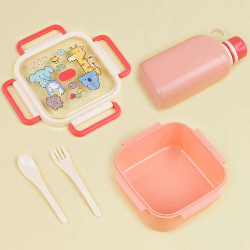 Foraging Party Kids Bento Lunch Box with Matching Water Bottle Set – Leakproof