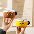 Kawaii Stackable Cat Ceramic Mugs – 400ml Hand-Painted Expression Coffee Cups with Ball Handle
