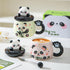 Cute 3D Panda Ceramic Coffee Mug with 3D Lid ( No Spoon)