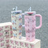 SITARAYURI "Blossom Series" 900ml Aesthetic Floral Tumbler – Insulated Travel Mug