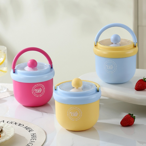 Stainless Steel Thermal Lunch Box – Portable Insulated Breakfast Cup 500ml