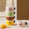 Kawaii Stackable Cat Ceramic Mugs – 400ml Hand-Painted Expression Coffee Cups with Ball Handle