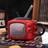 Retro 3D TV Ceramic Mug with Lid & Glass Straw