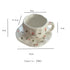 Floral Ceramic Coffee Cup & Saucer Set
