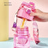 950ml Kawaii Square Water Bottle with Dual Compartments & Fruit Infuser for Kids