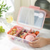 Portable Kids Bento Box Lunch Box with Top Handle – 100% BPA-Free Leakproof School Lunch Container with Matching Sauce Cup