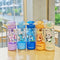 600ml Cute Cartoon Kids Water Bottle with Straw, Strap & Keychain – Leakproof Toddler School Sippy Cup