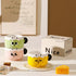 Kawaii Stackable Cat Ceramic Mugs – 400ml Hand-Painted Expression Coffee Cups with Ball Handle