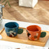 Artistic Ceramic "Lady Silhouette" Mug with Sculpted Leaf Handle