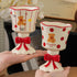 Lucky Bear Bow Goblet – Ceramic Dessert & Coffee Cup