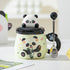 Cute 3D Panda Ceramic Coffee Mug with 3D Lid ( No Spoon)