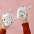 Modern 3D Cow Pattern Ceramic Mug with Lid and Glass Straw
