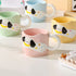Kawaii Spotted Dog Ceramic Mug – Aesthetic Korean Style Stackable Coffee Cup