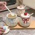 Ribbon Bow Ceramic Sugar Bowl with Spoon & Lid – Coquette Aesthetic Spice Jar
