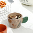 Artistic Ceramic "Lady Silhouette" Mug with Sculpted Leaf Handle