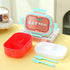 Eat Real Bento Lunch Box – 2-Compartment Leak-Proof Kids School Lunch Box with Spoon & Fork
