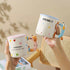 Cute 3D Puppy Ceramic Mug with Lid & 3D Animal Handle – Cartoon Dog Coffee Cup for Animal Lovers