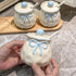 Ribbon Bow Ceramic Sugar Bowl with Spoon & Lid – Coquette Aesthetic Spice Jar
