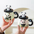 Cute 3D Panda Ceramic Coffee Mug with 3D Lid ( No Spoon)