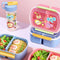 Cute Cartoon Bento Lunch Box with Matching Water Bottle Set | Leak-Proof Kids School Tiffin Box with Spoon