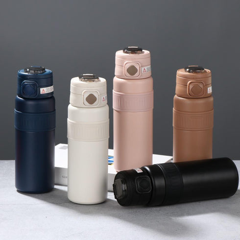 316 Stainless Steel Dual-Drink Insulated Water Bottle with Straw & Sip Lid 800ml