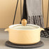 Nordic Pastel Ceramic Soup Bowl with Glass Lid