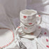 Red Bow Ribbon Ceramic Mug & Saucer