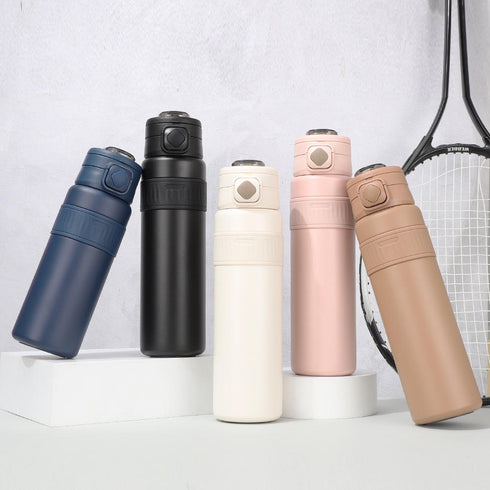 316 Stainless Steel Dual-Drink Insulated Water Bottle with Straw & Sip Lid 800ml