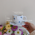 Japanese Style Ceramic Coffee Mug with Saucer – 300ml Handmade Bird Pattern Tea Cup Set
