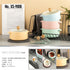 Nordic Pastel Ceramic Soup Bowl with Glass Lid