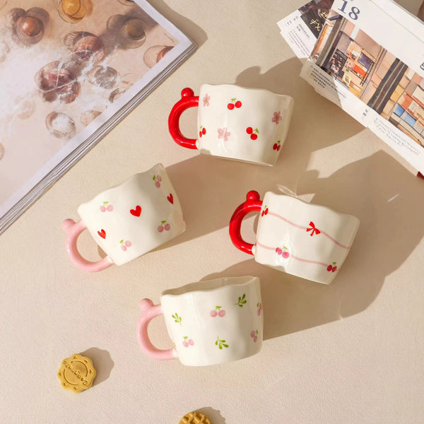 3D Cherry Ceramic Coffee Mug