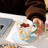 3D Relief Tulip Ceramic Coffee Mug – Elegant Hand-Painted Floral Tea Cup with Scalloped Rim
