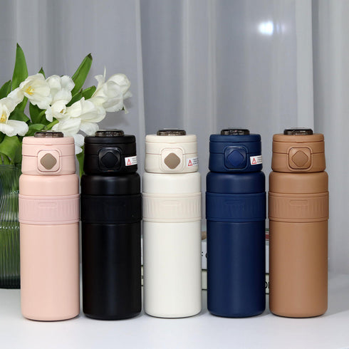 316 Stainless Steel Dual-Drink Insulated Water Bottle with Straw & Sip Lid 800ml