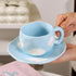 Cute Ceramic Cloud Coffee Cup with Saucer